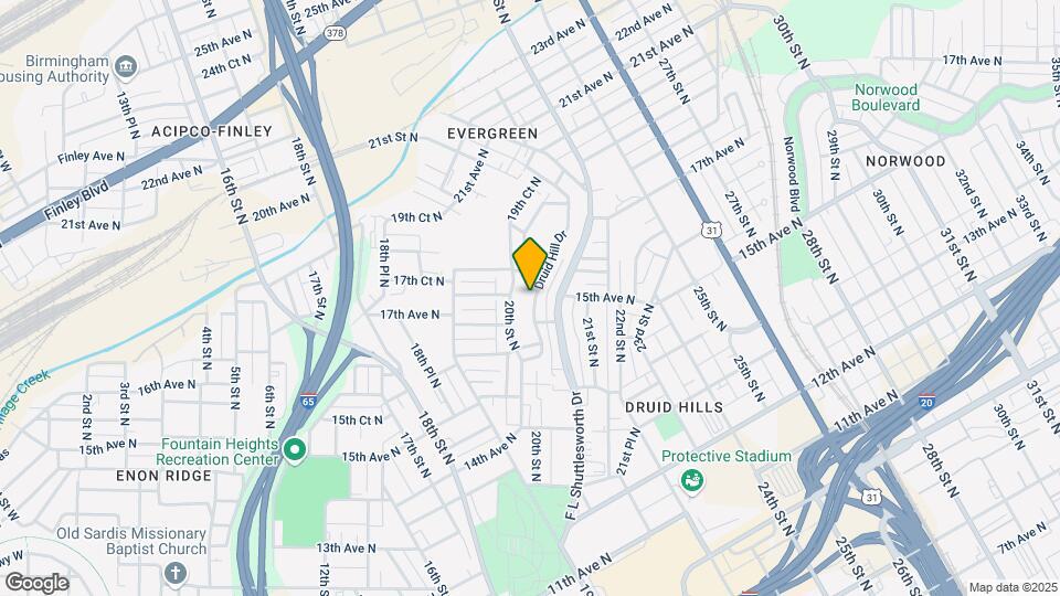 1578 Druid Hill Dr Map and Location Details