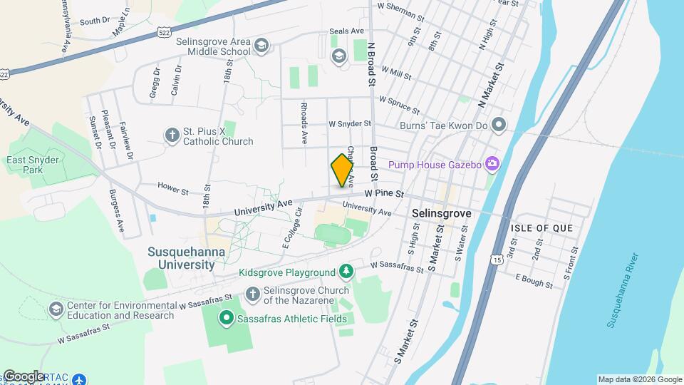 406 W Pine St Map and Location Details