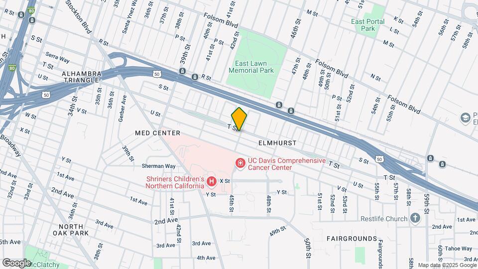 4432 T St Mapa y Detalles de la Ubicación