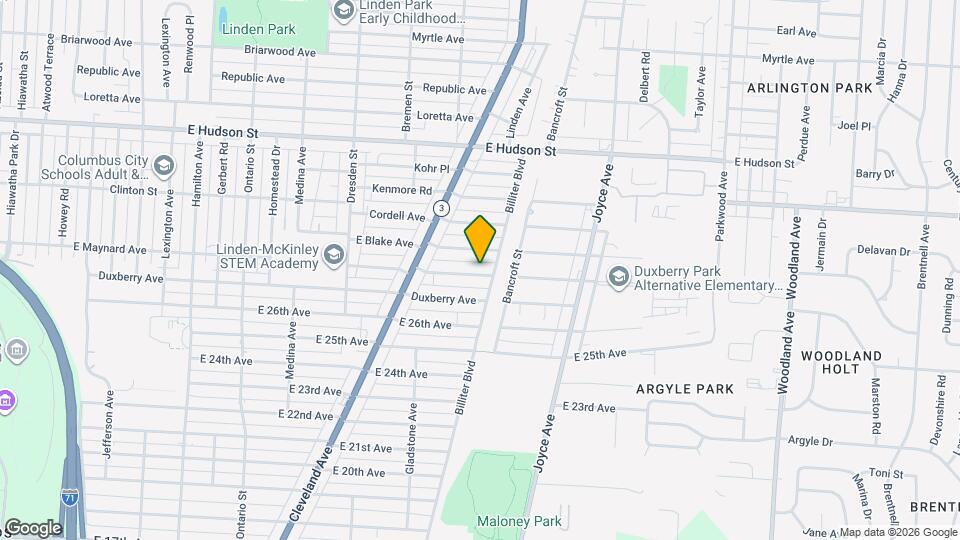 1580 E Maynard Ave Map and Location Details