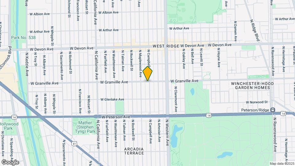 2505 W Granville Ave Map and Location Details