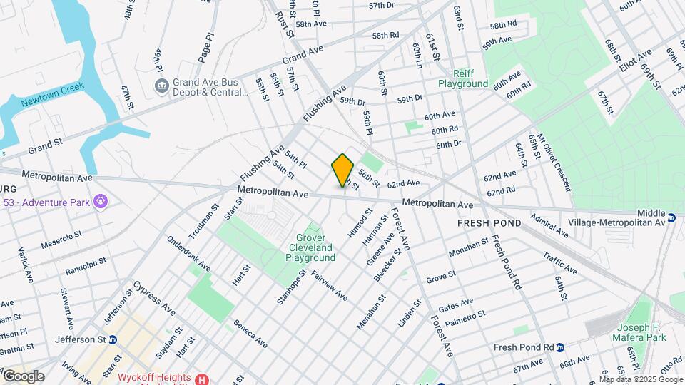 5443 Metropolitan Ave Map and Location Details