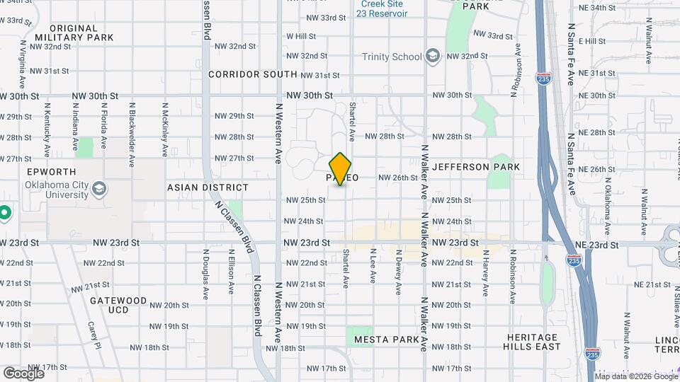 2609 N Shartel Ave Mapa y Detalles de la Ubicación