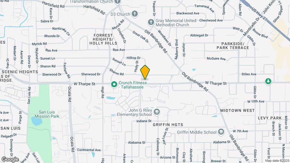 1408 W Tharpe St Mapa y Detalles de la Ubicación