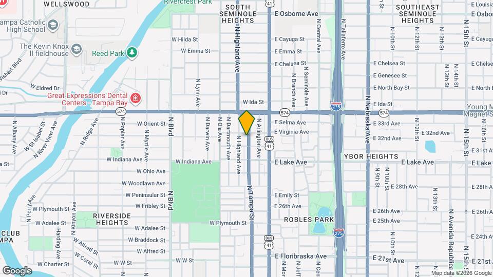 3808 N Tampa St Map and Location Details