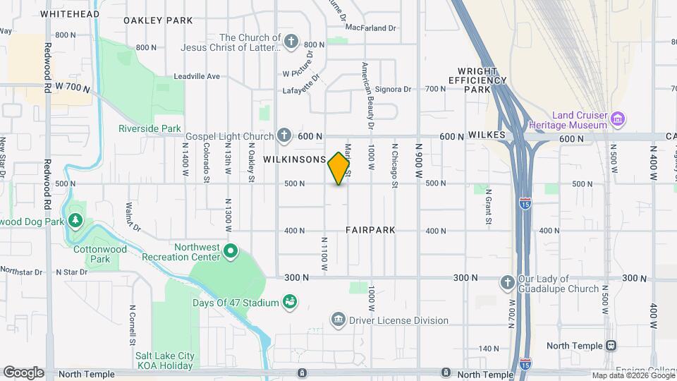 1053 W 500 N Map and Location Details