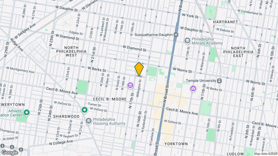 1852 Willington St Map and Location Details