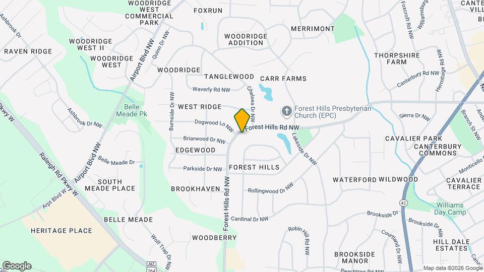 1121 Forest Hills Rd NW Map and Location Details