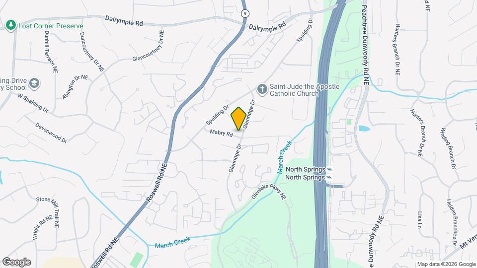 7040 Glenridge Dr Map and Location Details