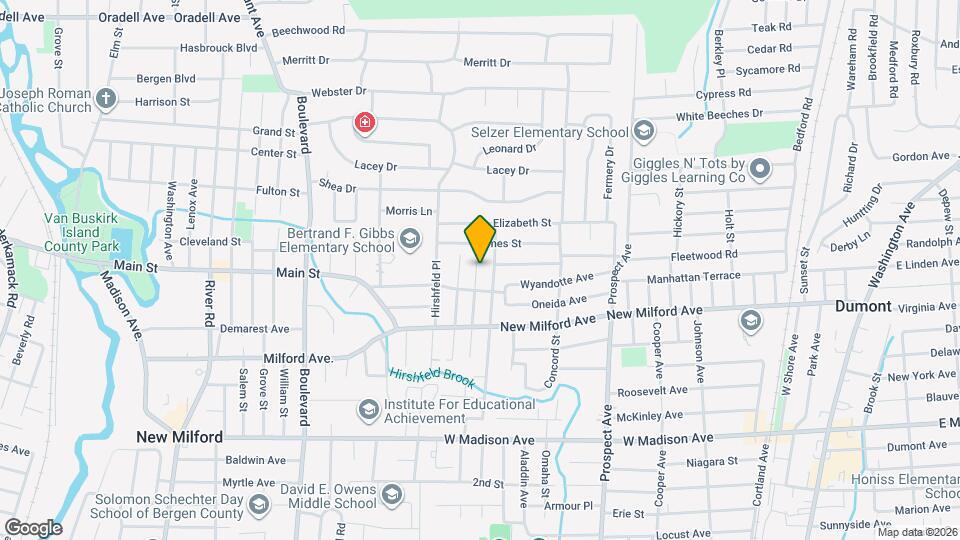 161 Lincoln Ave Map and Location Details