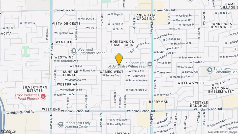 8516 W Roma Ave Map and Location Details