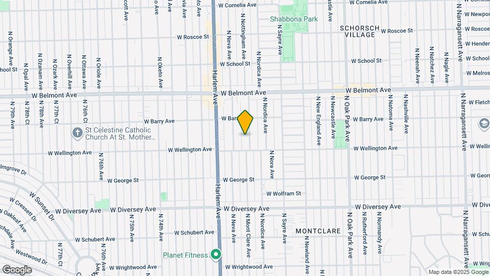 3022 N Nottingham Ave Map and Location Details