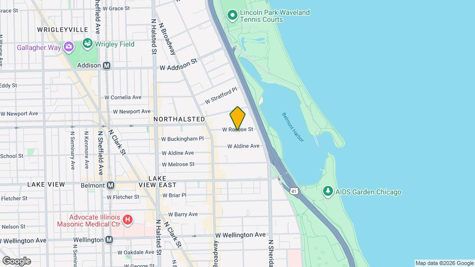 507 W Roscoe St, Unit J08P Map and Location Details