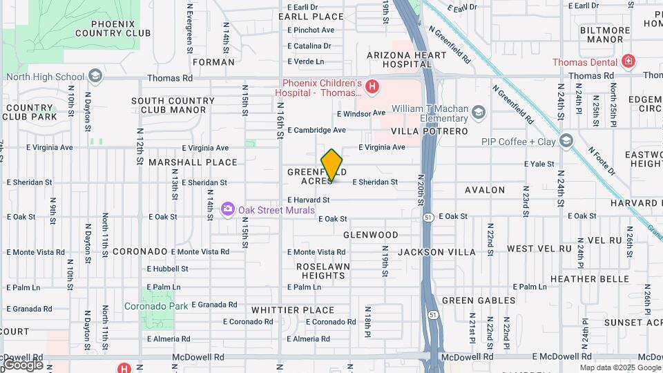 1721 E Sheridan St Mapa y Detalles de la Ubicación