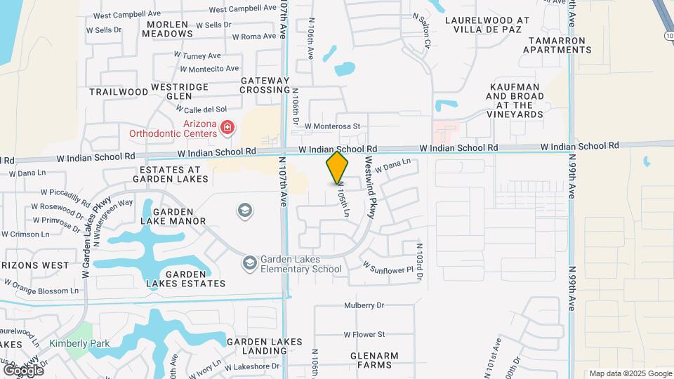 3822 N 105th Ln Map and Location Details