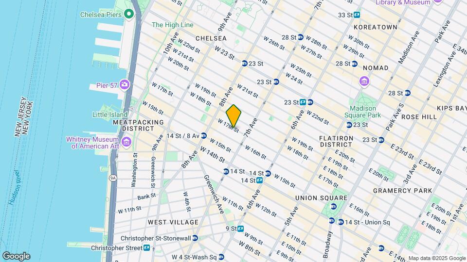 222 W 17th St Mapa y Detalles de la Ubicación