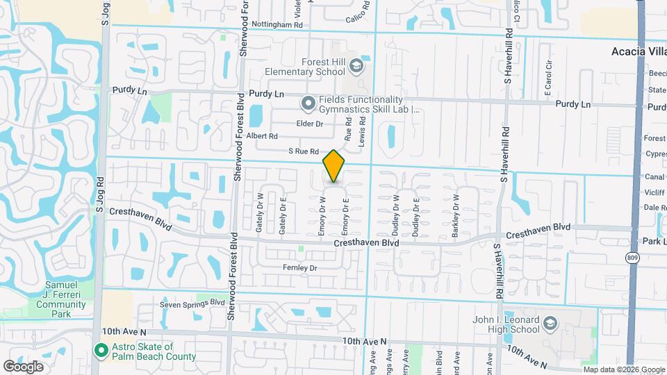 2522 Emory Dr W Map and Location Details