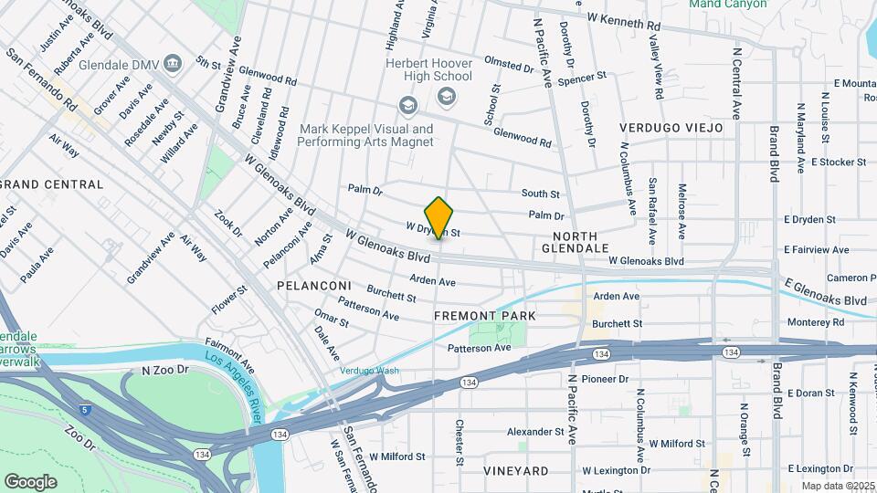 701-703 1/2 W. Glenoaks B Mapa y Detalles de la Ubicación