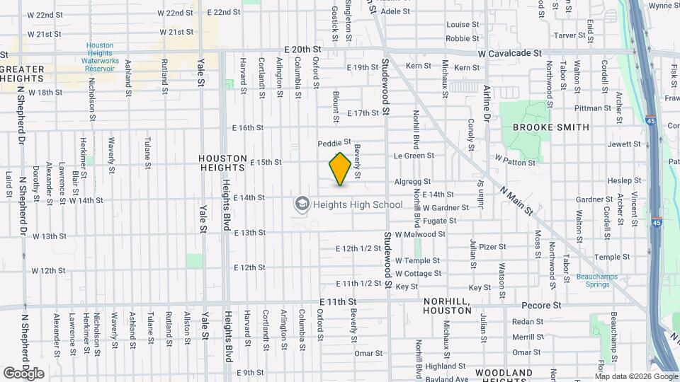 627 E 14th St Map and Location Details