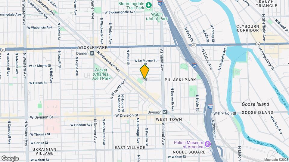 1400 N Paulina St Map and Location Details