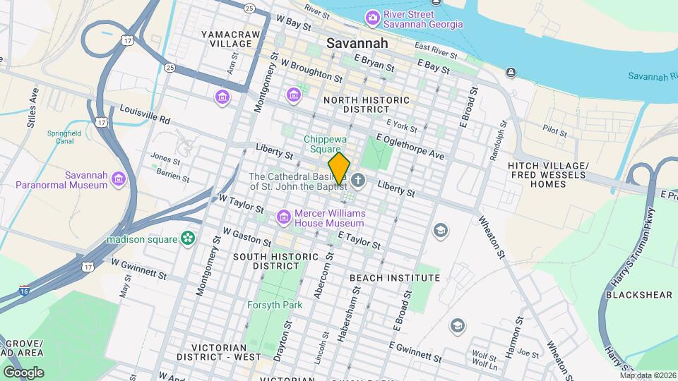 321 Abercorn St Map and Location Details