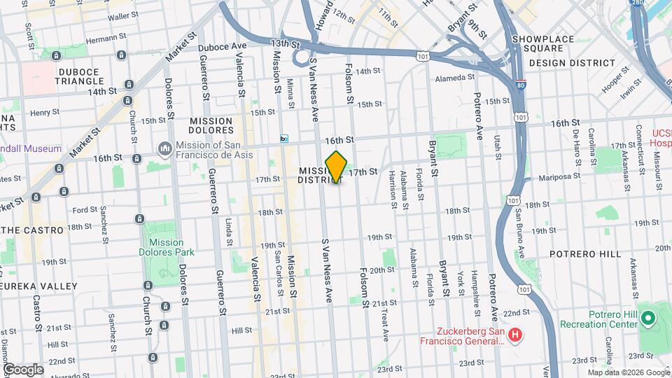 340 Shotwell St Map and Location Details