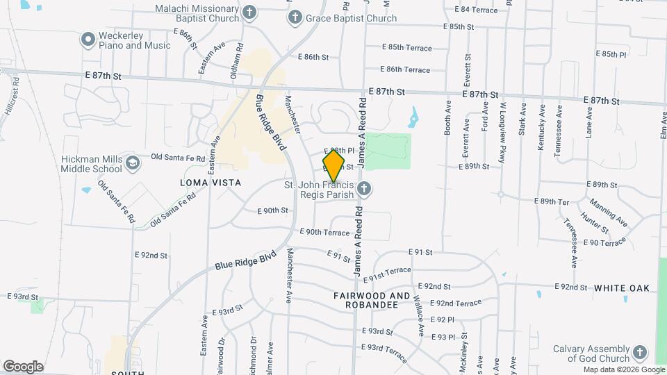 8001 E 89th Ter Map and Location Details