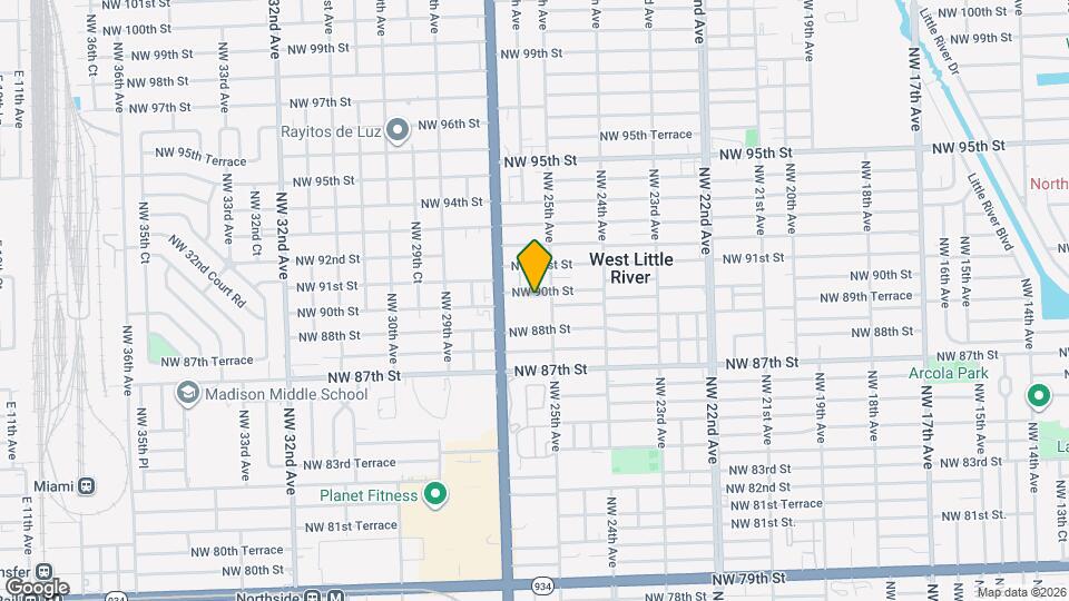 2540 NW 90th St, Unit 1 Map and Location Details