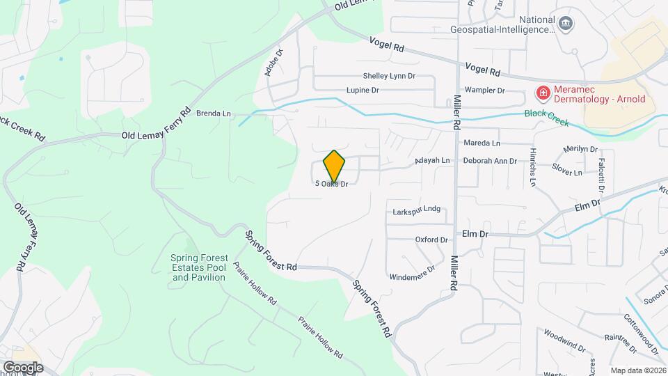 3261 5 Oaks Dr Map and Location Details