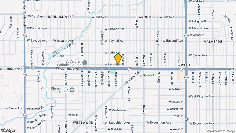 3765 W Alameda Ave Map and Location Details