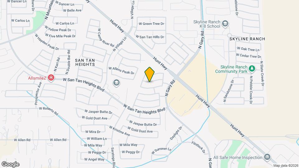 2105 W Allens Peak Dr Mapa y Detalles de la Ubicación