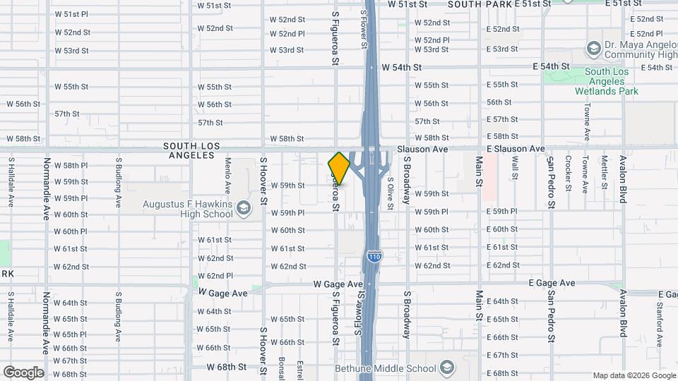 5906 S Figueroa St Map and Location Details