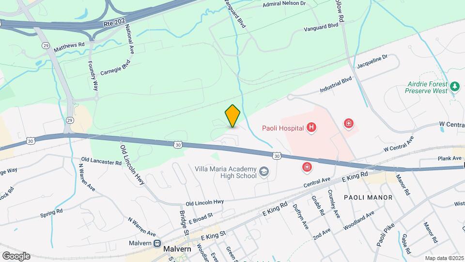 AVE Malvern Mapa y Detalles de la Ubicación