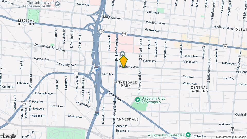1261 Peabody Ave Mapa y Detalles de la Ubicación