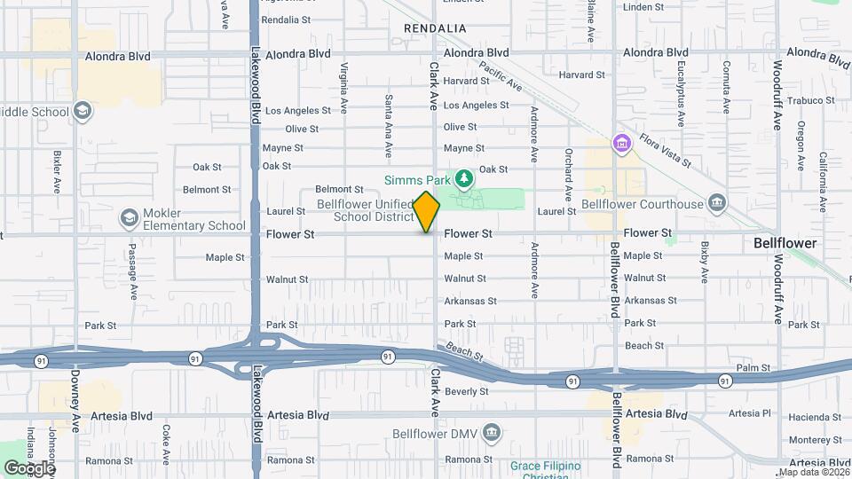 9350 Flower St Map and Location Details