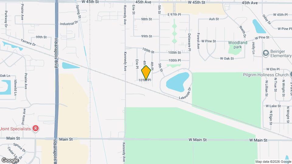 2910 101st Pl Map and Location Details