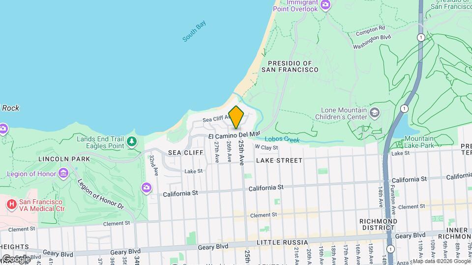 222 El Camino Del Mar Map and Location Details