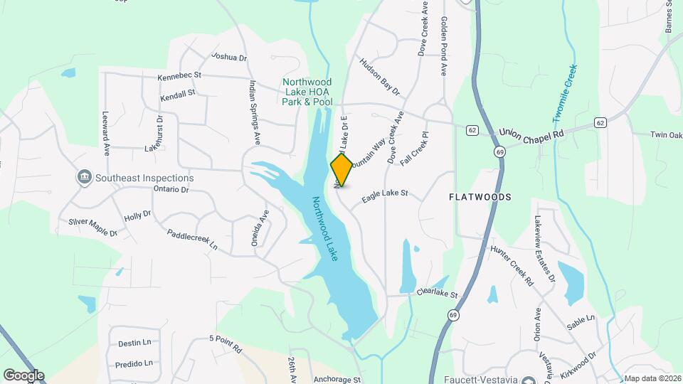 4909 Northwood Lake Dr E Map and Location Details