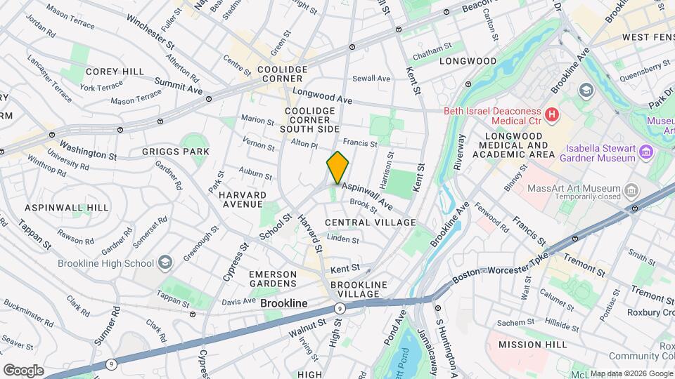 123 Aspinwall Ave Mapa y Detalles de la Ubicación