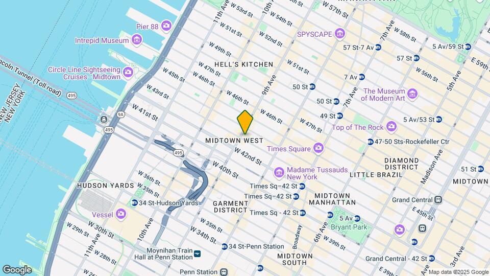 357 W 43rd St Map and Location Details
