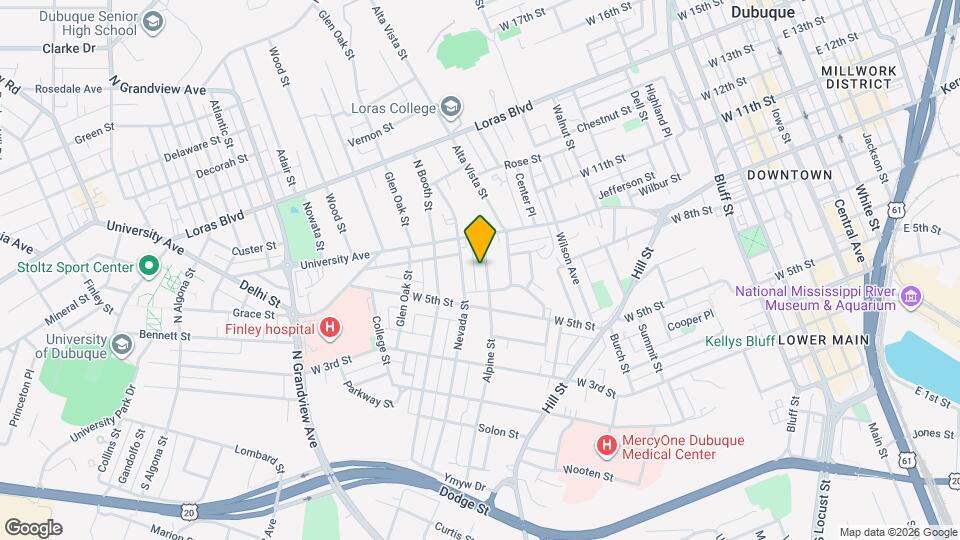 733 Alpine St, Unit Dubuque, Iowa, 52001 Map and Location Details