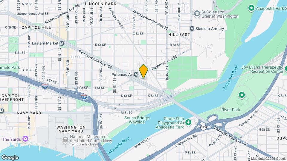 1432 Pennsylvania Ave. SE Mapa y Detalles de la Ubicación