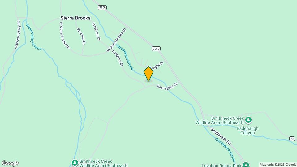 627 Bear Valley Rd Map and Location Details