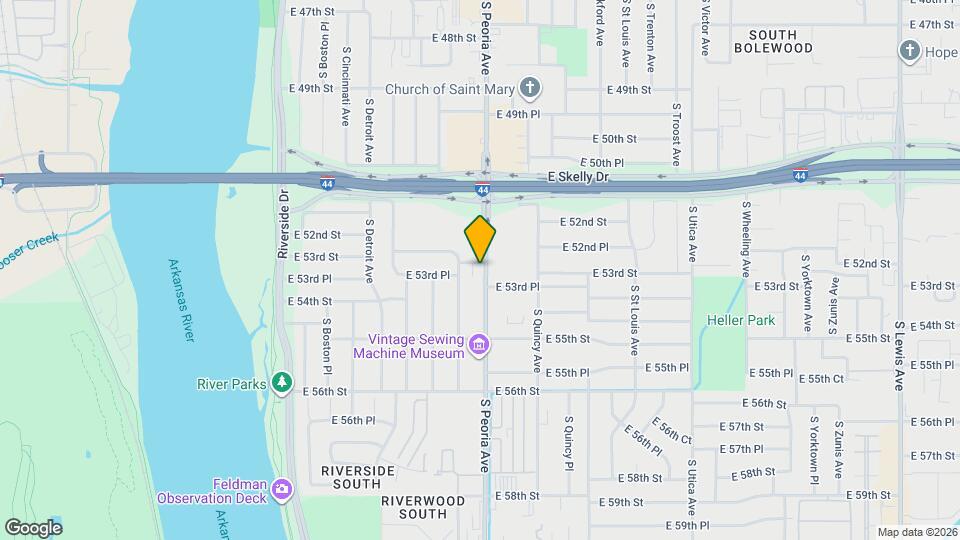 5603 S Peoria Ave Map and Location Details