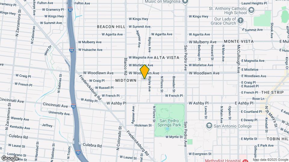 805 W Russell Pl Map and Location Details