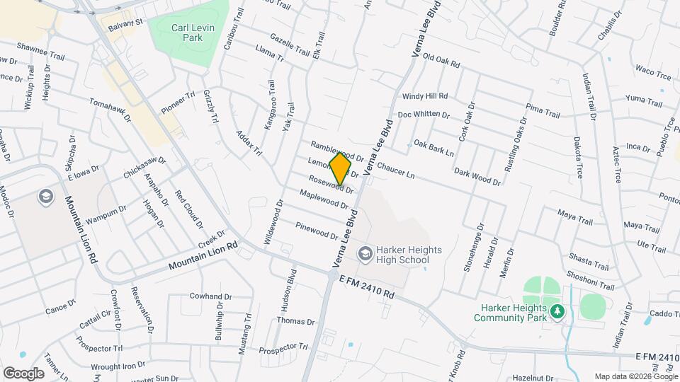 930 Rosewood Dr Mapa y Detalles de la Ubicación