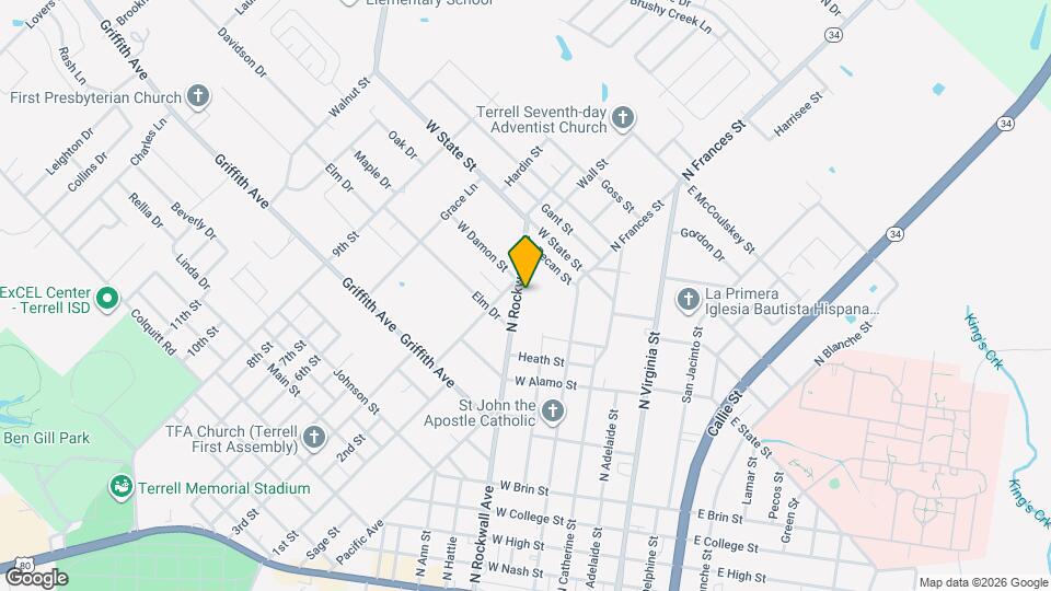 914 N Rockwall Ave Map and Location Details