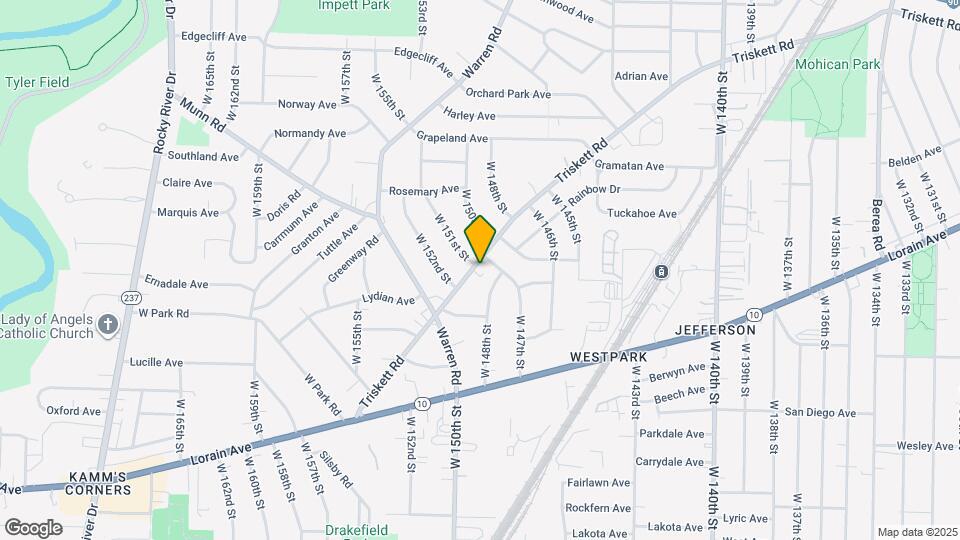 15109 Triskett Rd Map and Location Details