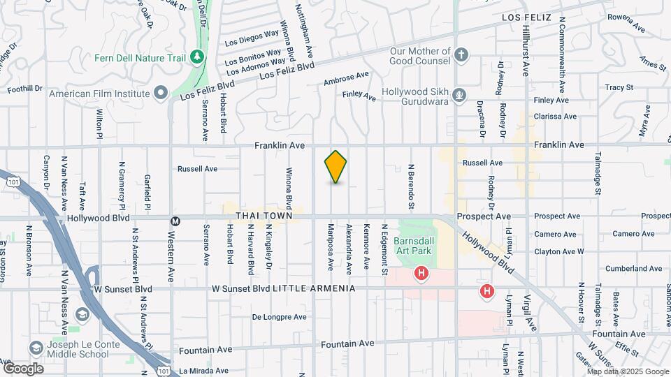 1746 N Mariposa Ave Map and Location Details