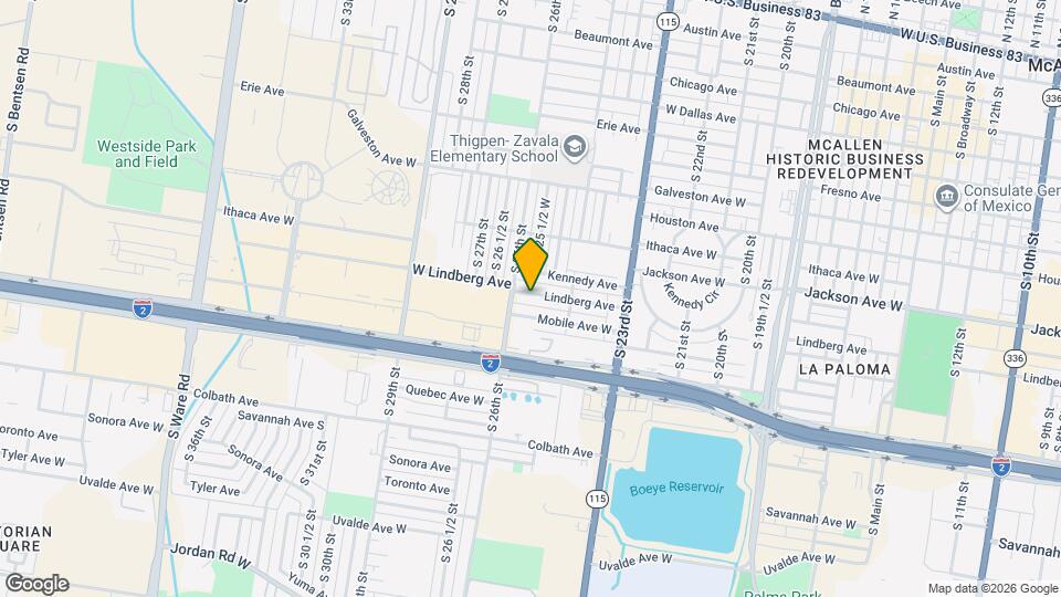 2537 Lindberg Ave Map and Location Details
